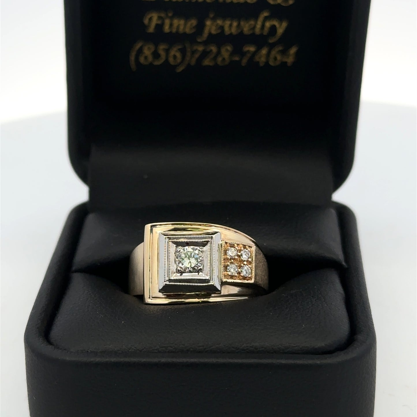 Vintage Men’s Diamond Ring – 14K Solid Gold