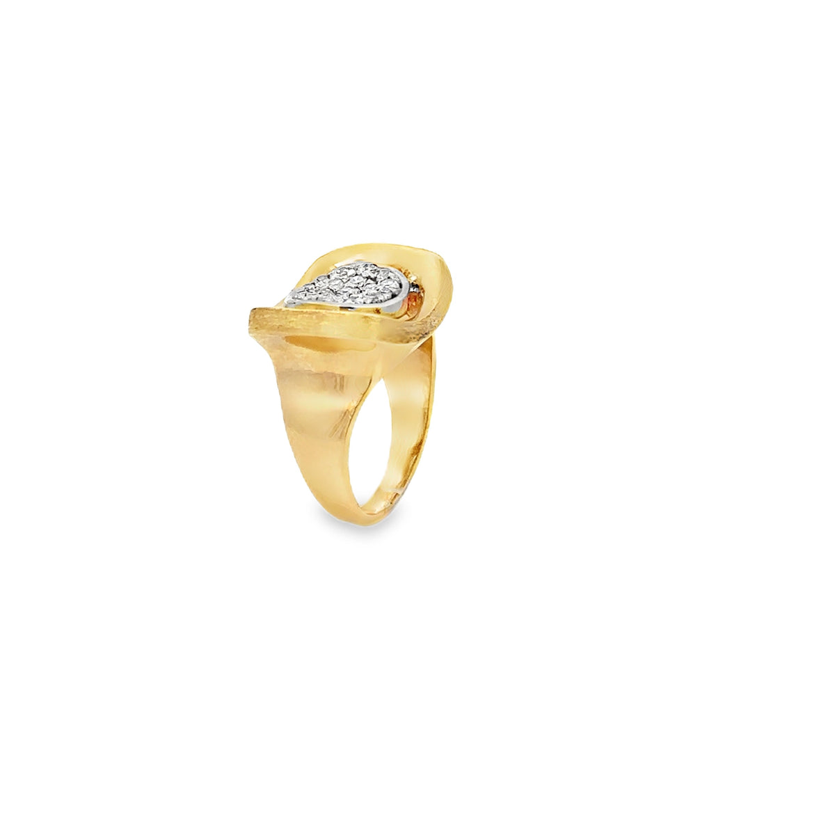 14KT Yellow Gold  Vintage Men's Diamond  Ring - Retro-70's  statement ring