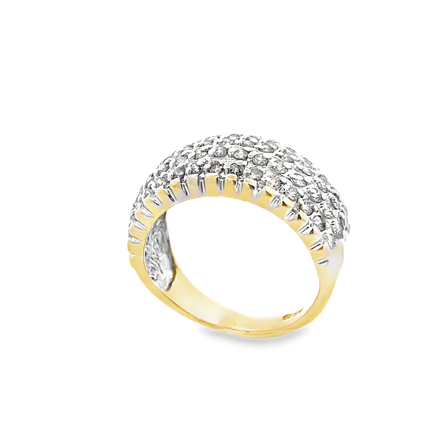 14kt yellow solid gold diamond ring wedding band anniversary band