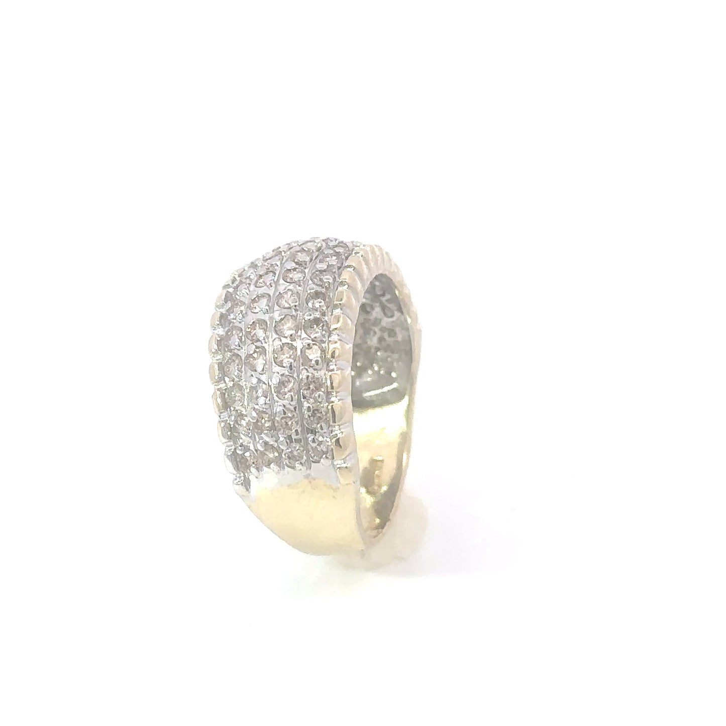 14kt yellow solid gold diamond ring wedding band anniversary band