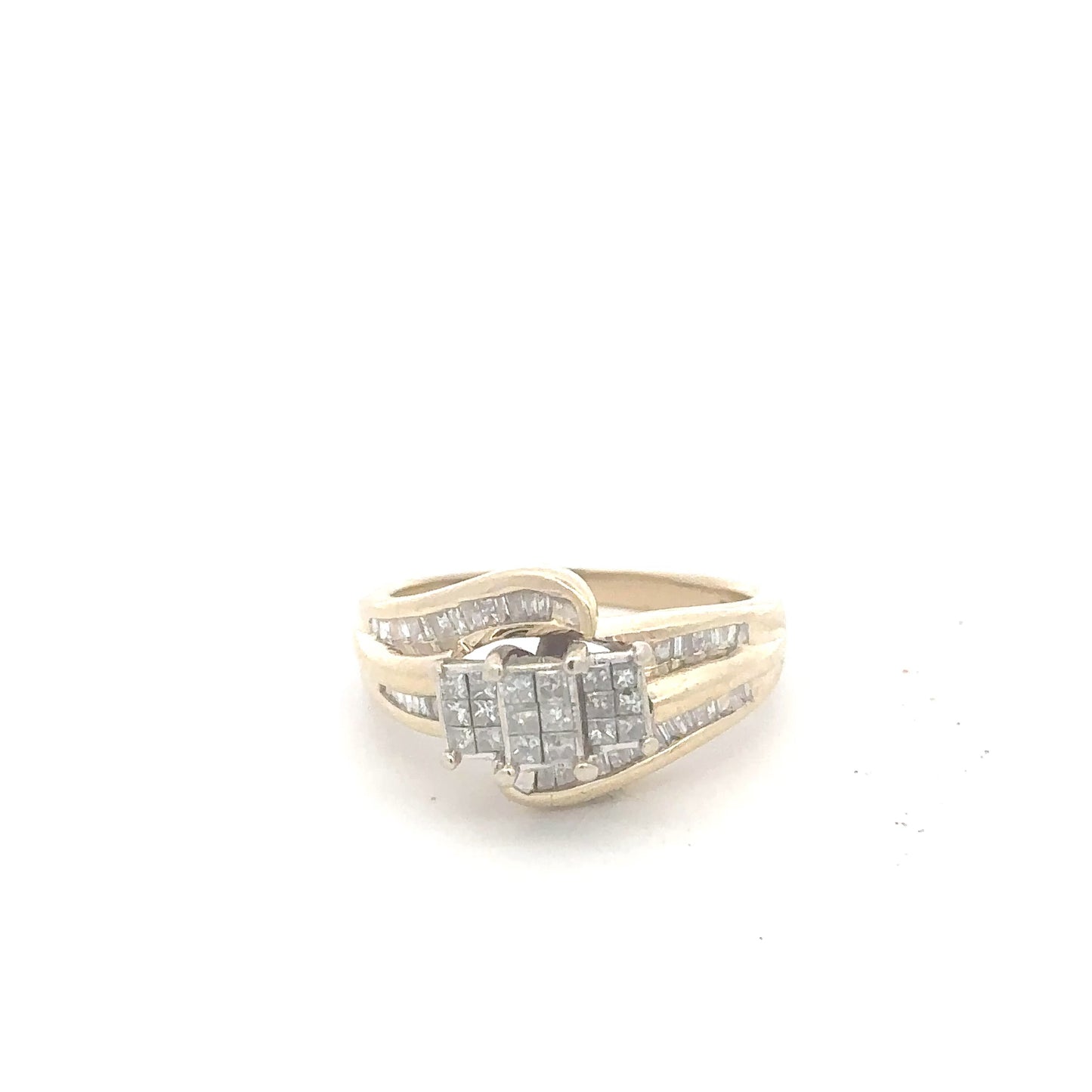 10kt yellow gold diamond engagement ring