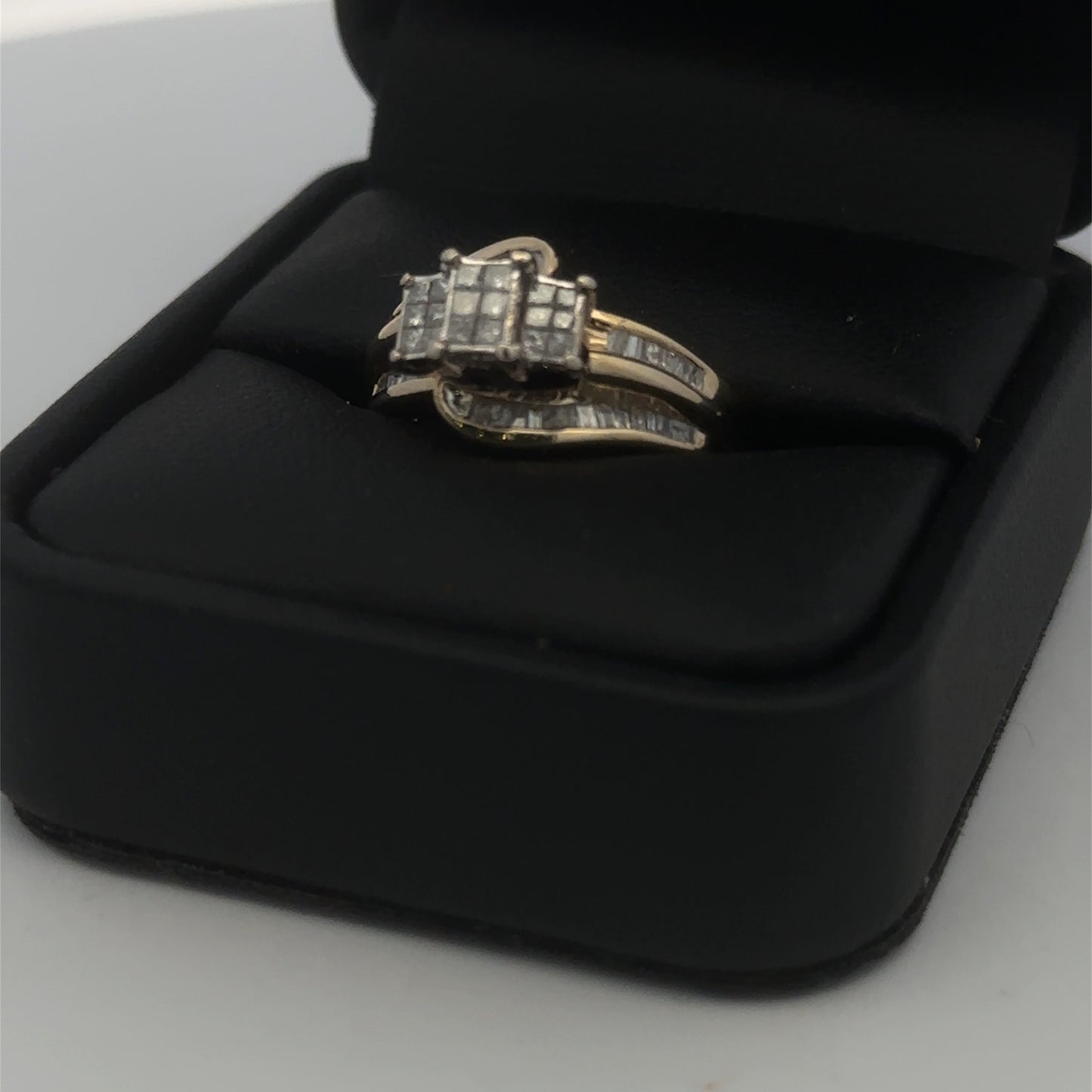 10kt yellow gold diamond engagement ring