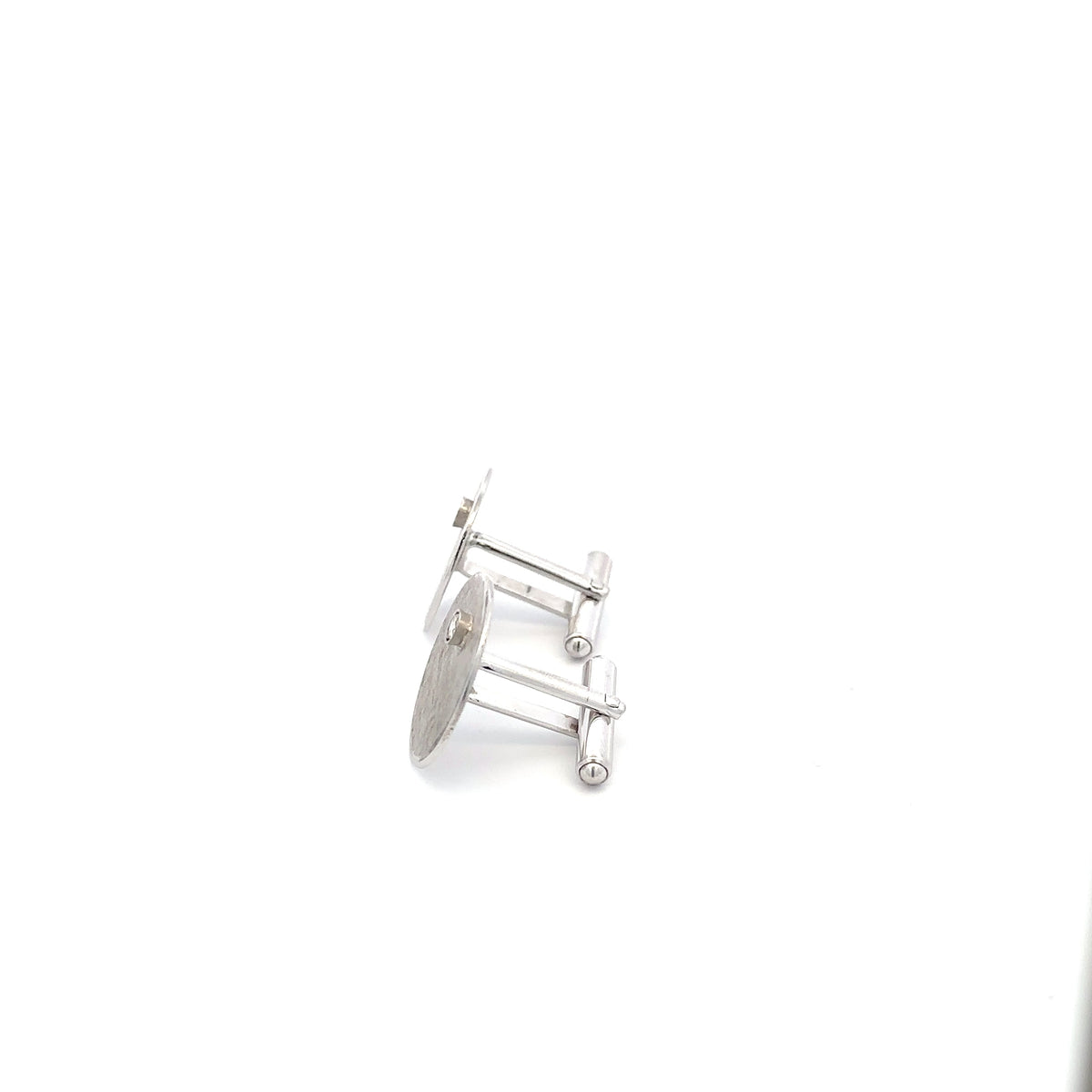 Vintage 14KT White Gold Diamond Cufflinks