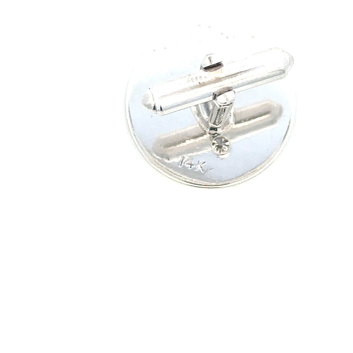 Vintage 14KT White Gold Diamond Cufflinks