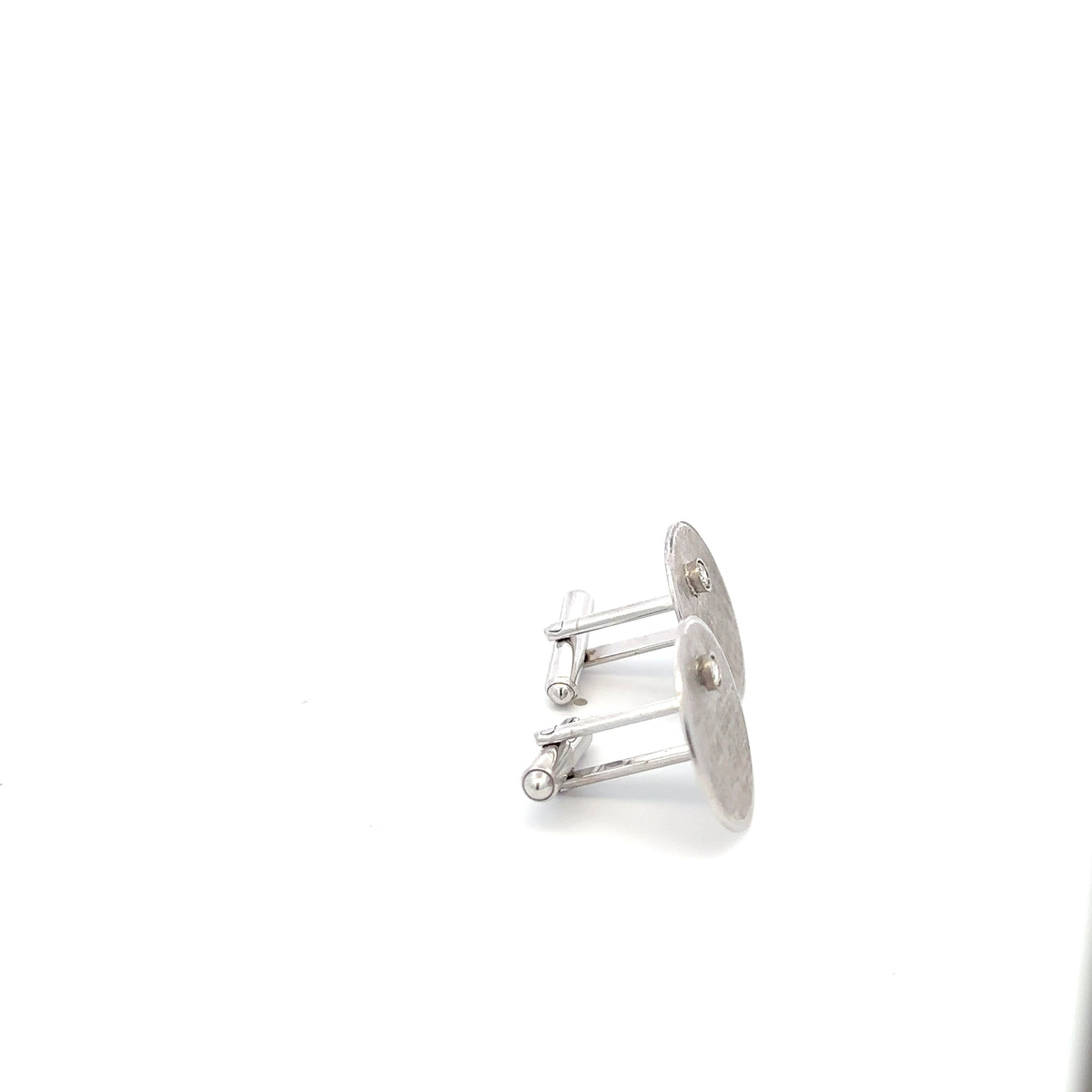 Vintage 14KT White Gold Diamond Cufflinks