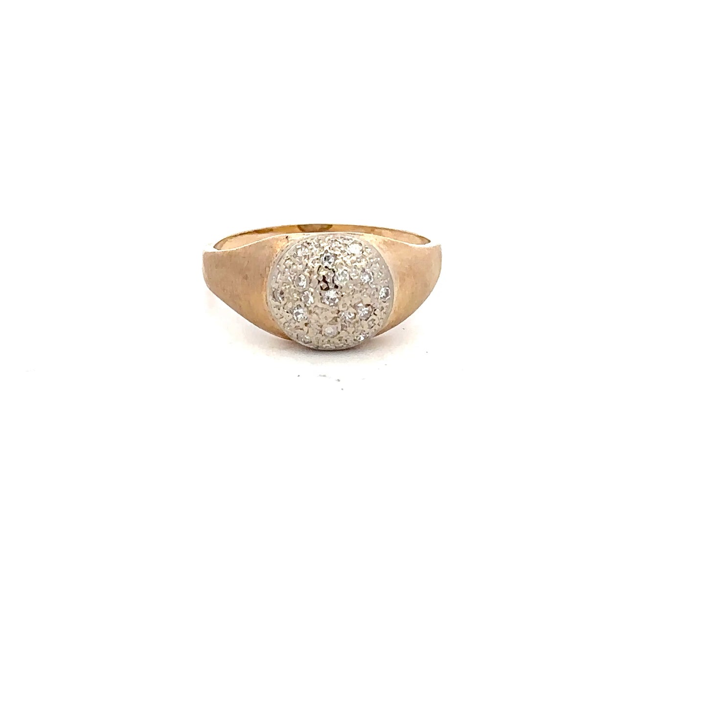 14kt yellow gold diamond vintage ring