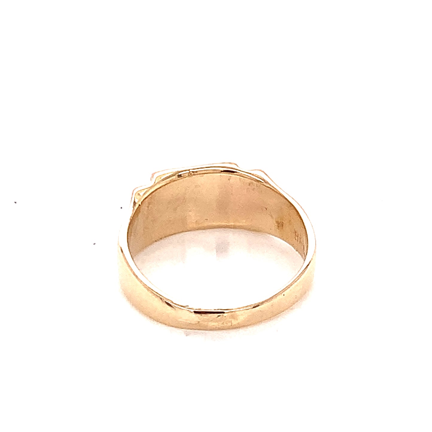 14KT Yellow  Solid Gold Square Baby Signet Ring