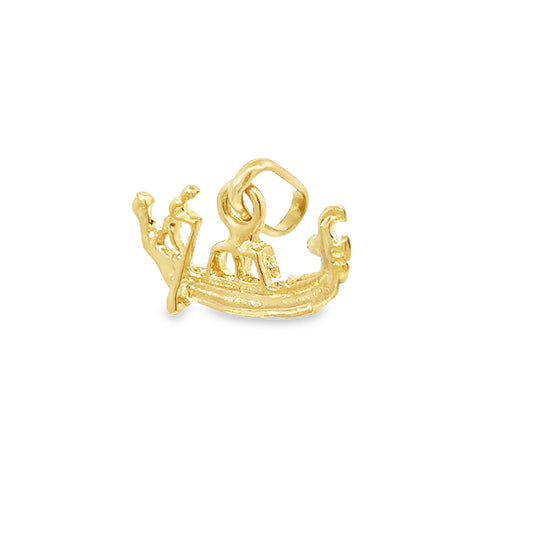 18kt yellow solid gold vintage charm gondola