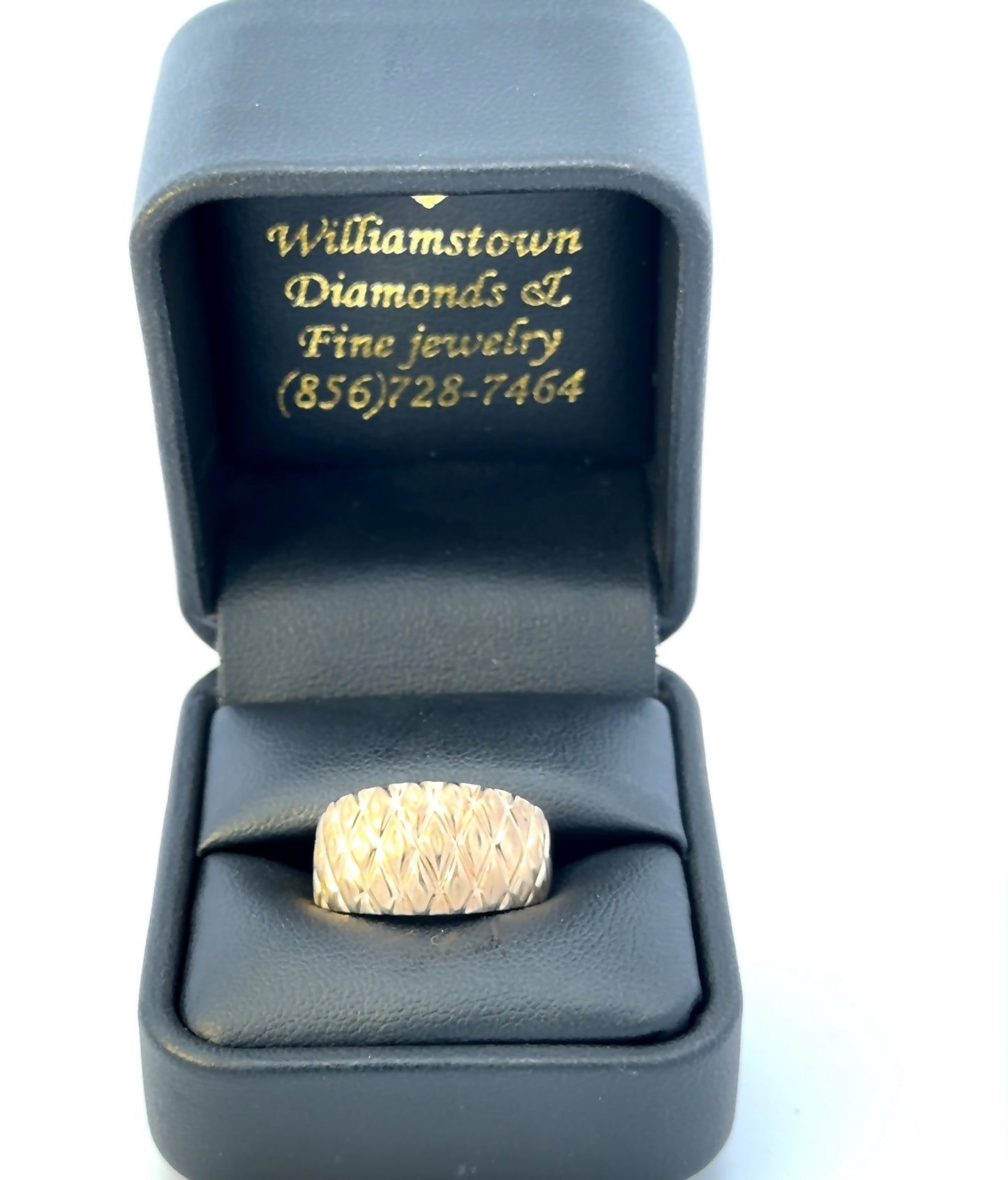 14kt yellow solid gold wide dome ring
