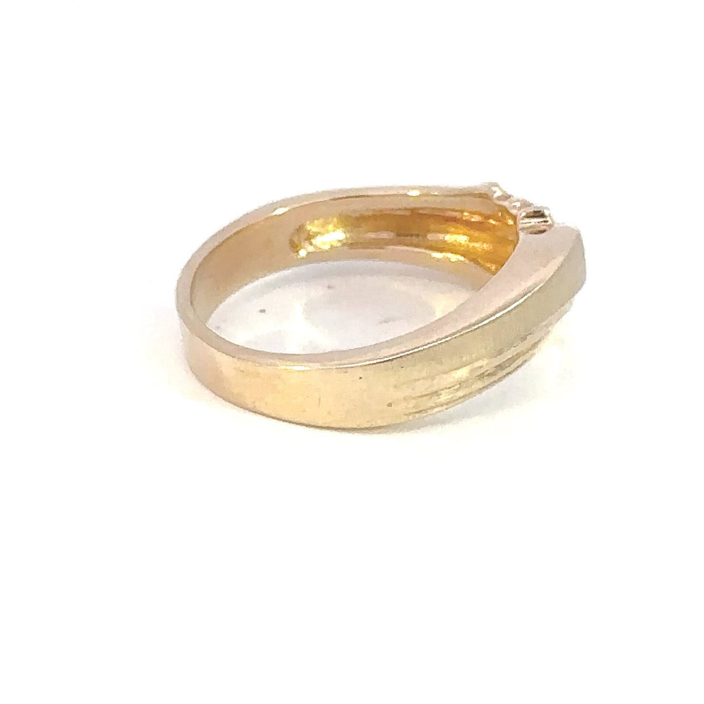 14kt yellow solid gold Vintage diamond wedding band