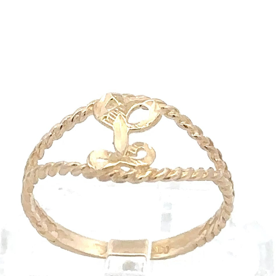 Vintage 14K Yellow Gold Initial “L” Ring