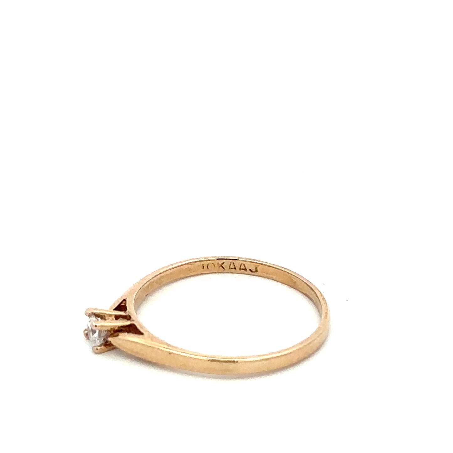 10K Yellow Gold Children's Ring with CZ | Children's Gold Ring | Baptism Christening Birthday Gift