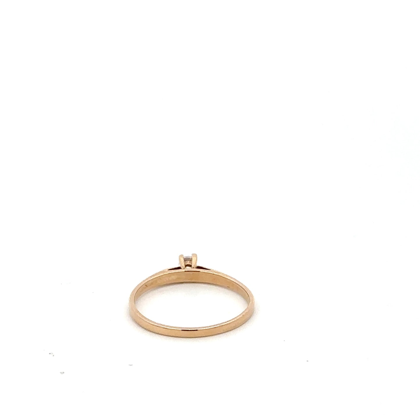 10K Yellow Gold Children's Ring with CZ | Children's Gold Ring | Baptism Christening Birthday Gift