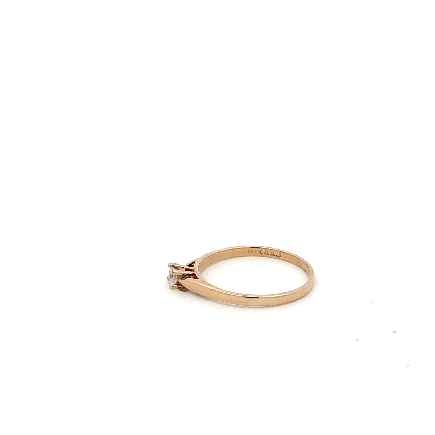 10K Yellow Gold Children's Ring with CZ | Children's Gold Ring | Baptism Christening Birthday Gift