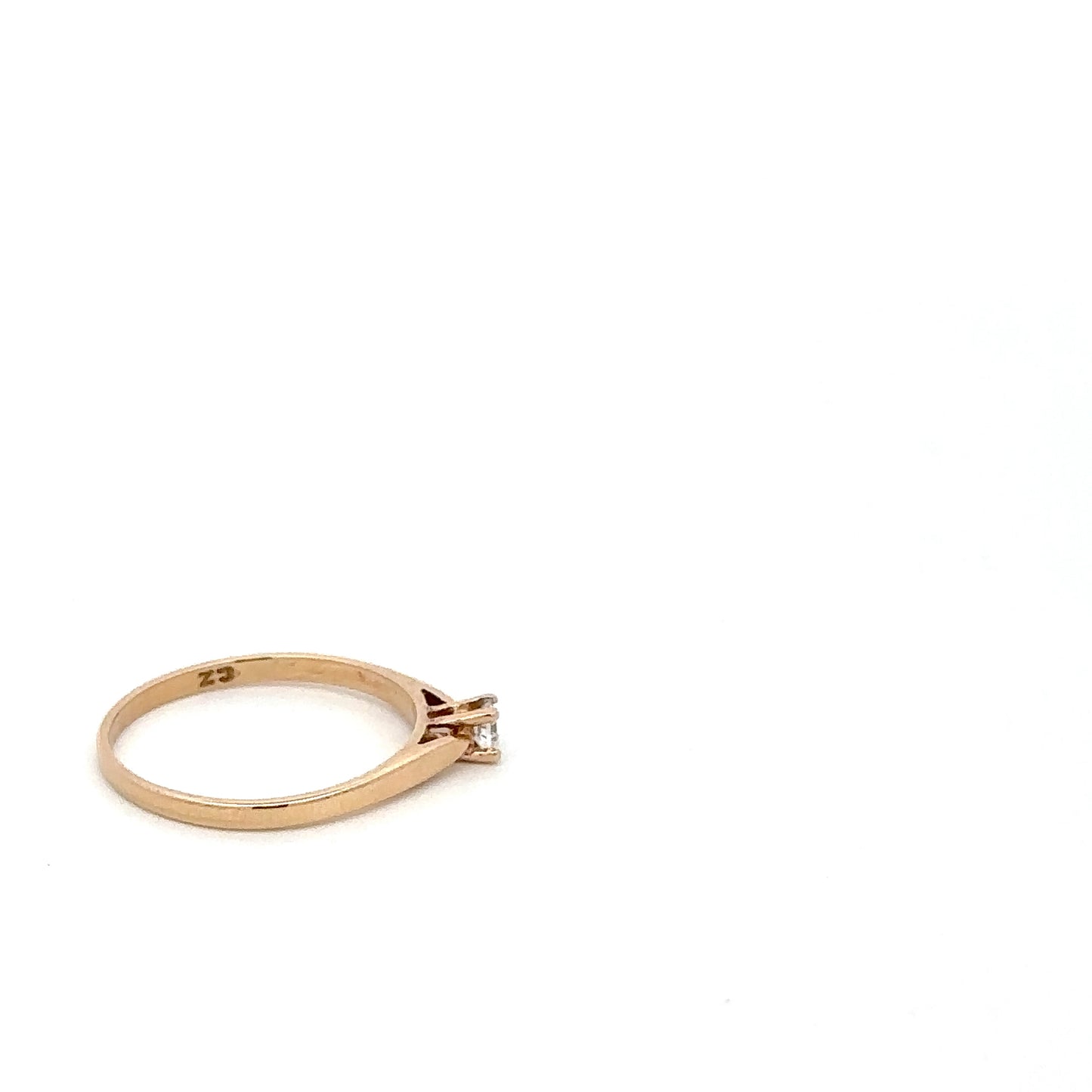 10K Yellow Gold Children's Ring with CZ | Children's Gold Ring | Baptism Christening Birthday Gift