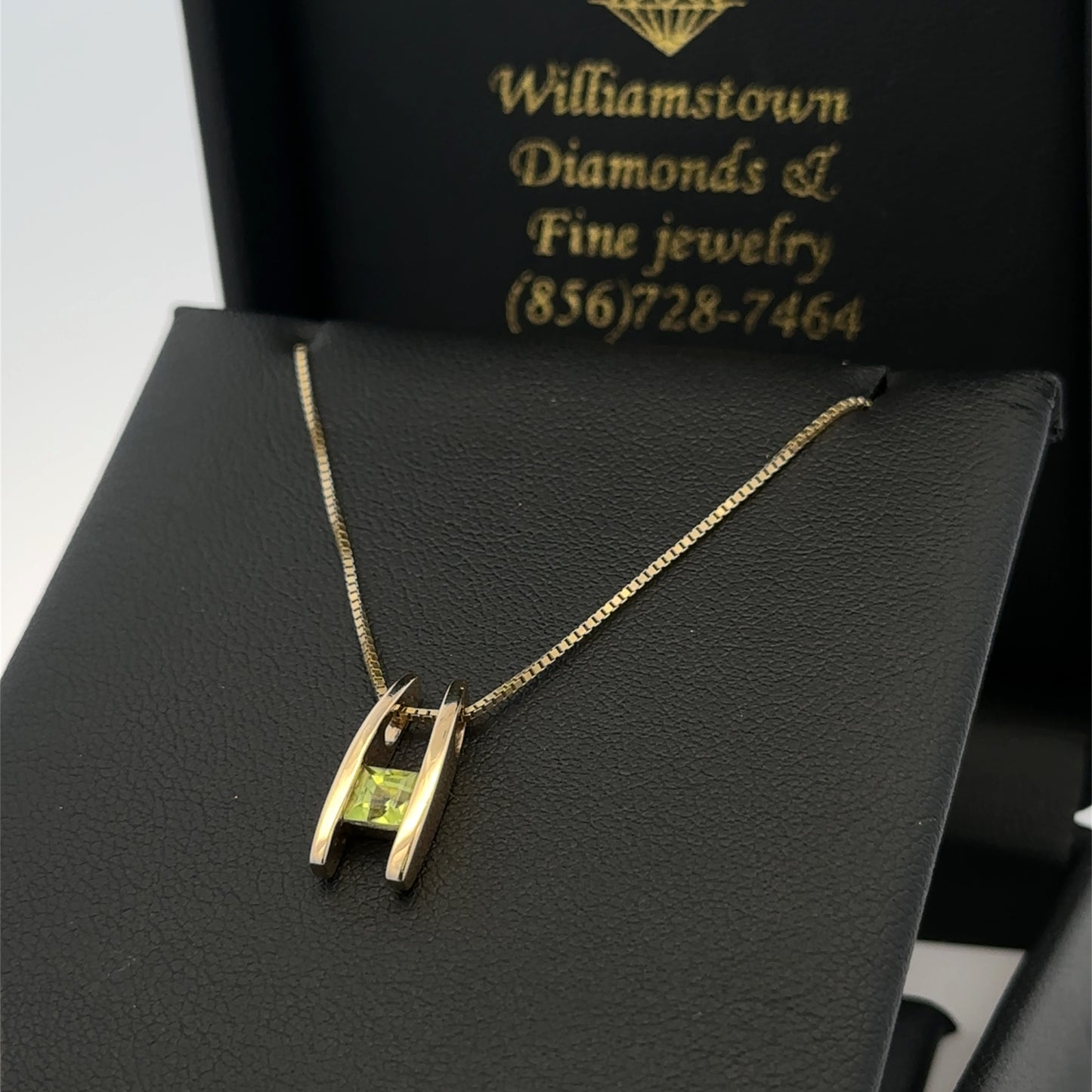 10K Yellow Gold Peridot Pendant – August Birthstone Green Gemstone Charm