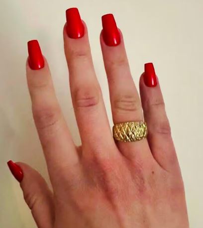 14kt yellow solid gold wide dome ring