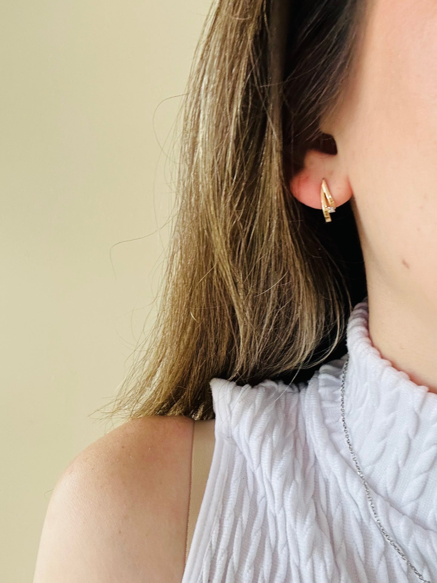 14kt yellow  solid gold  earrings