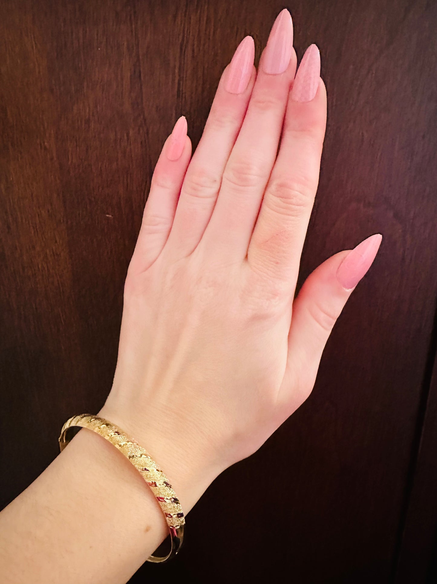 14kt yellow gold bangles diamond finish
