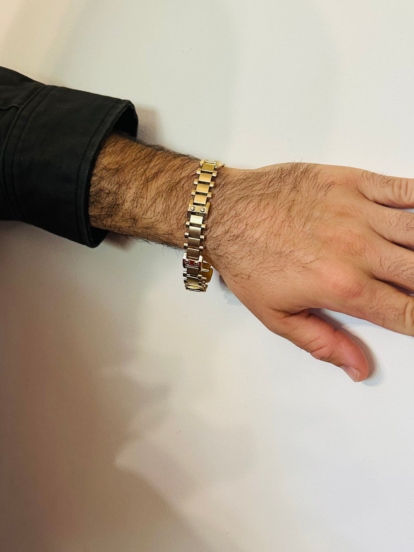 14kt solid gold men's bracelet vintage