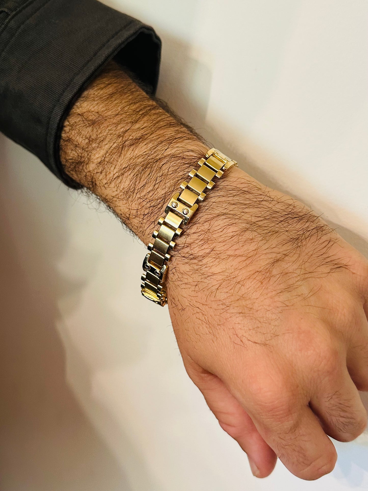 14kt solid gold men's bracelet vintage