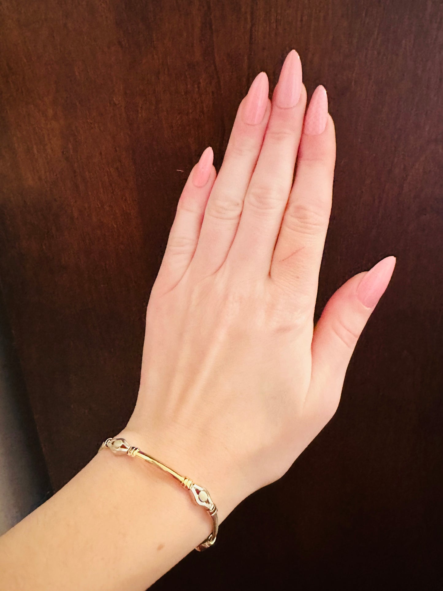 14kt  yellow and white  solid gold designer link  bracelet vintage