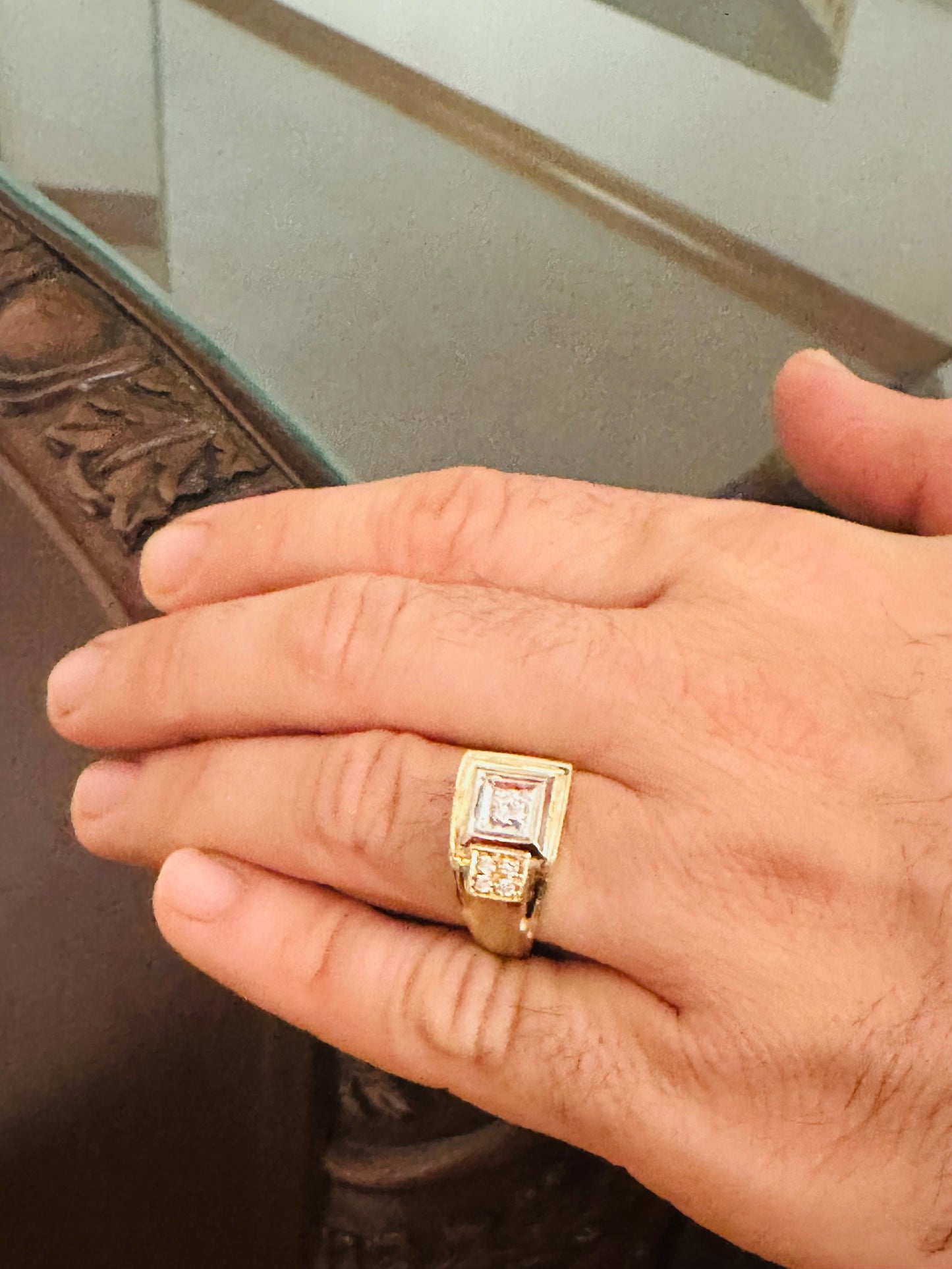 Vintage Men’s Diamond Ring – 14K Solid Gold