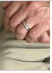 14kt white gold  ring  vintage  channel set