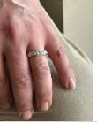 14kt white gold  ring  vintage  channel set