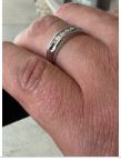 14kt white gold  ring  vintage  channel set