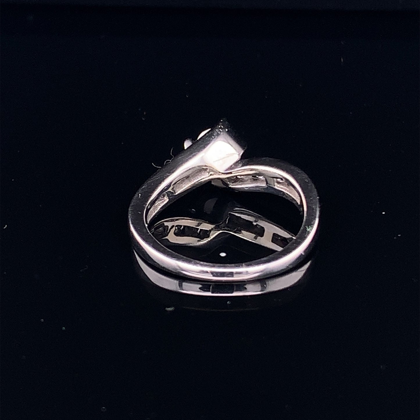 Vintage 14KT solid White Gold diamond engagement ring