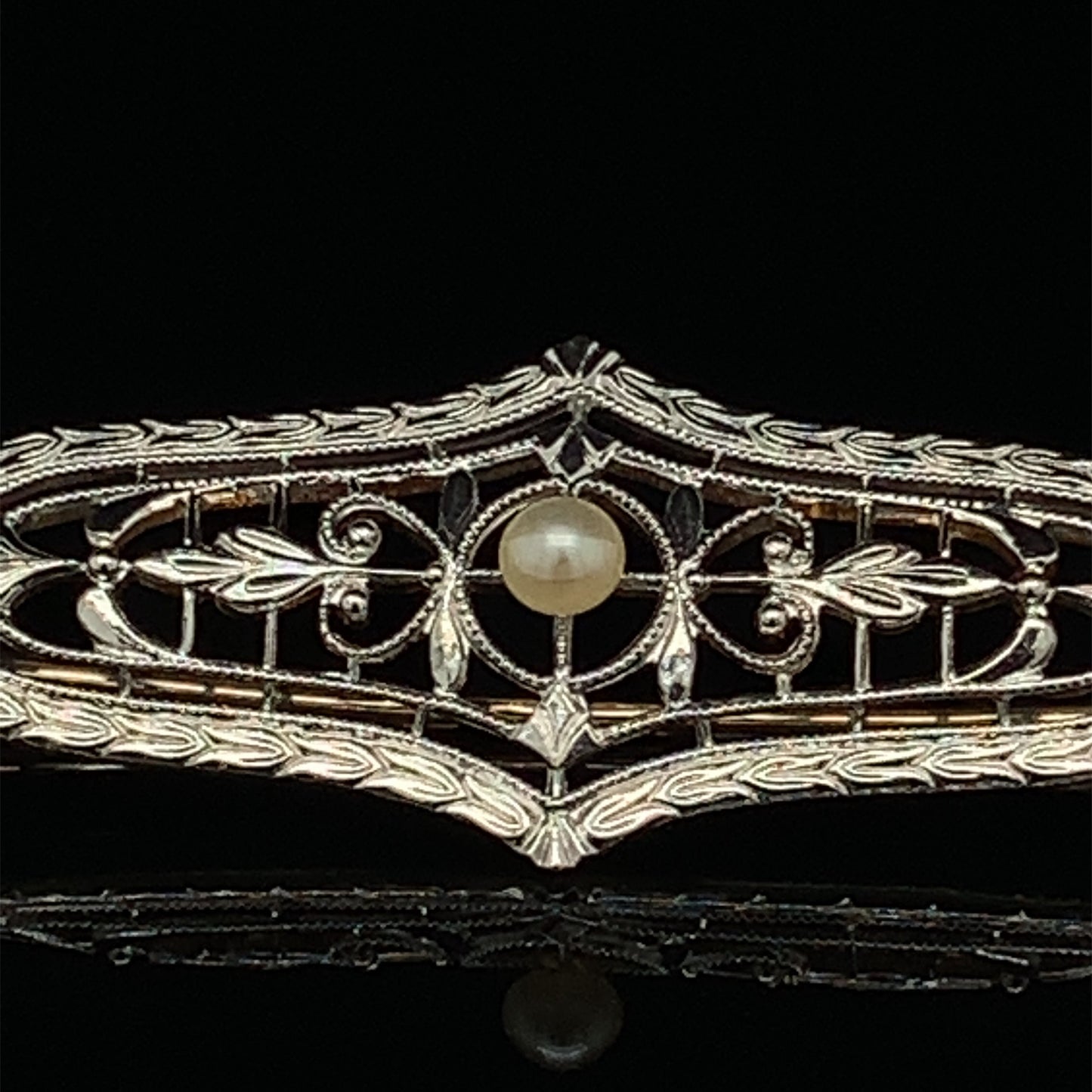 14kt Yellow Gold Antique Filigree Pin