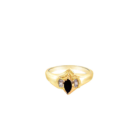 14KT solid Yellow Gold Ring 1/3 Sapp 10CTW bag Diamond