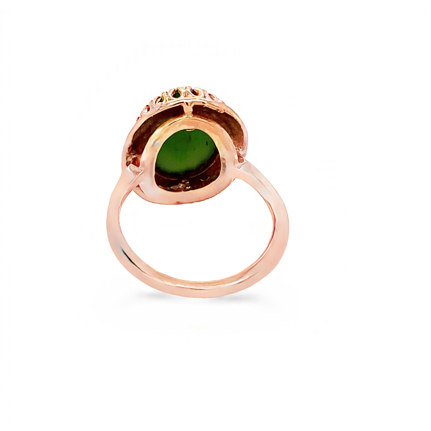 10kt solid Yellow Gold Jade Ring