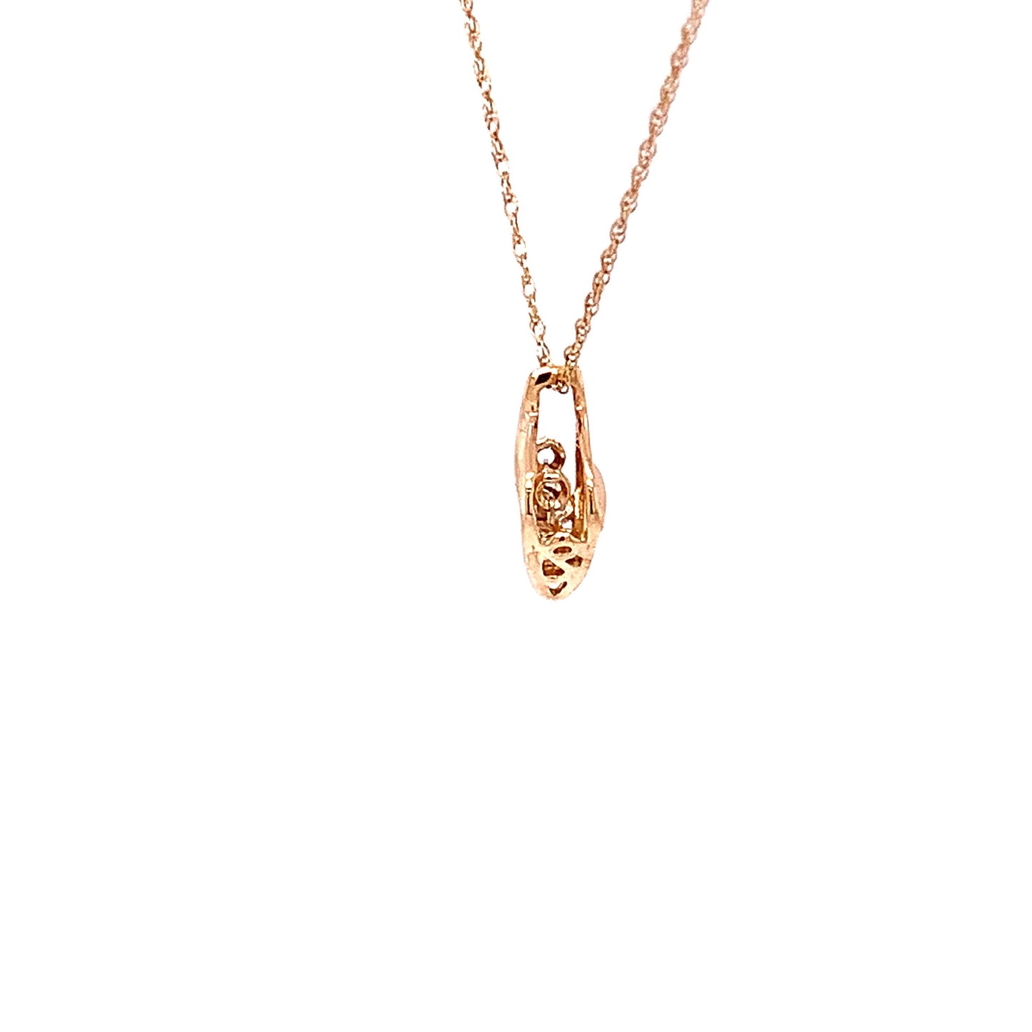 10KT solid Yellow Gold Rhythm of Love Pendant with Diamond