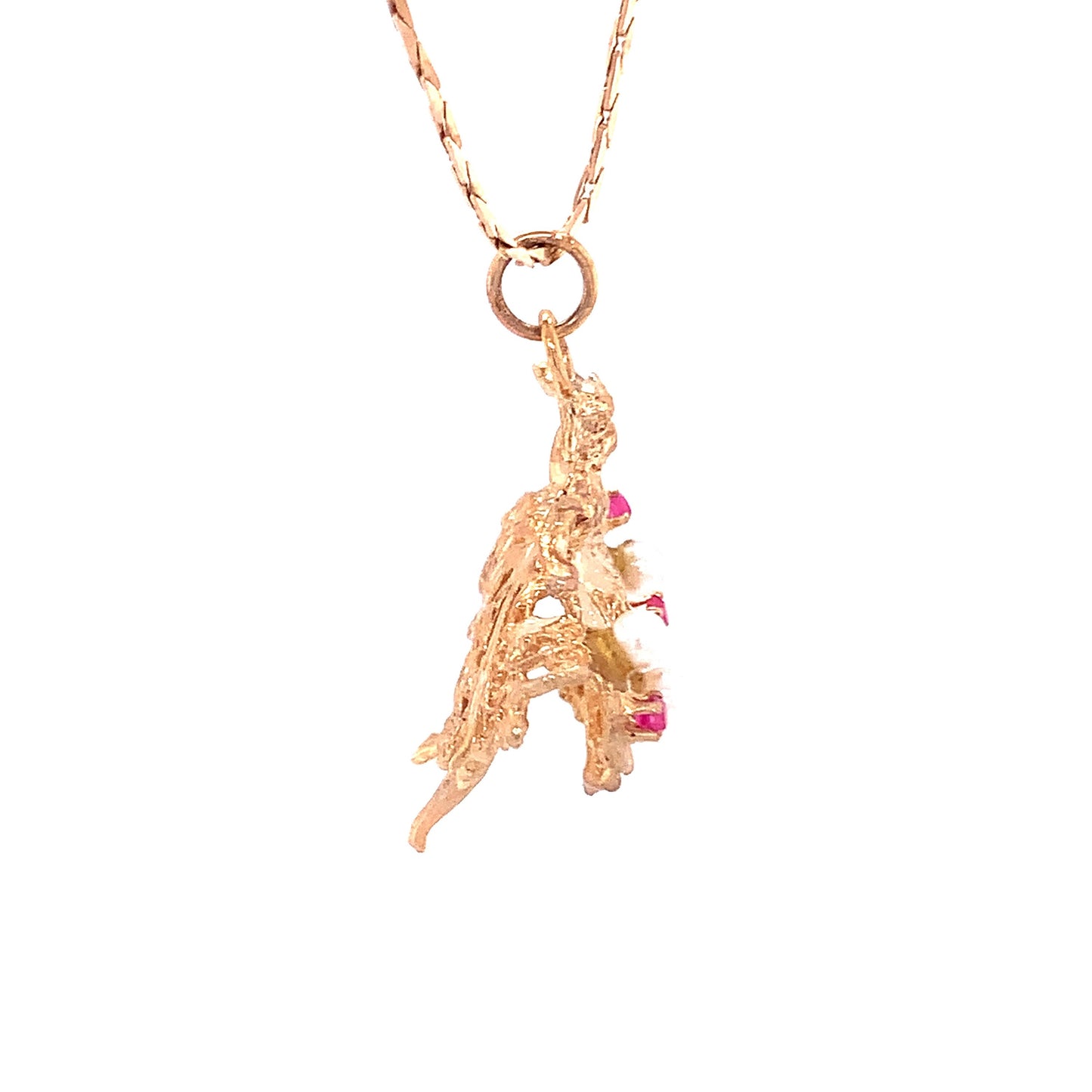 14kt yellow gold Ballerina Charm with Rubies, Sapphires, and Pearls