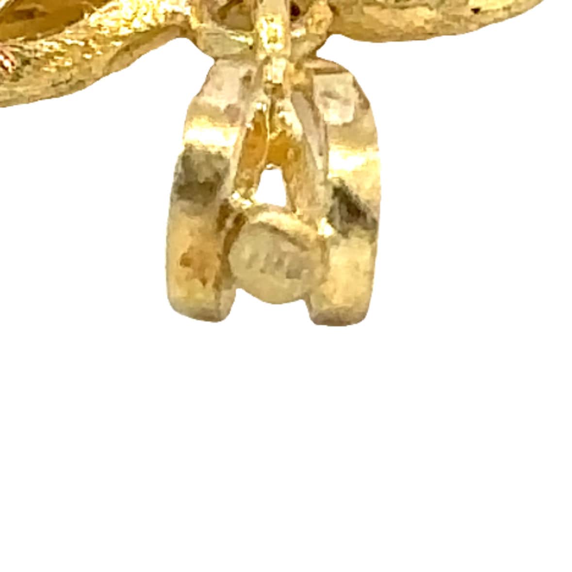 heart  pendant Solid 14kt  tri -color  gold not plated