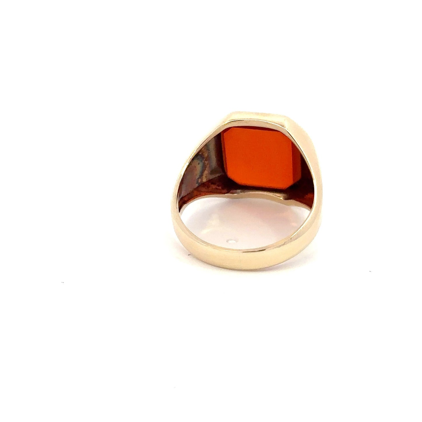 10kt yellow  solid gold ring vintage  Carnelian