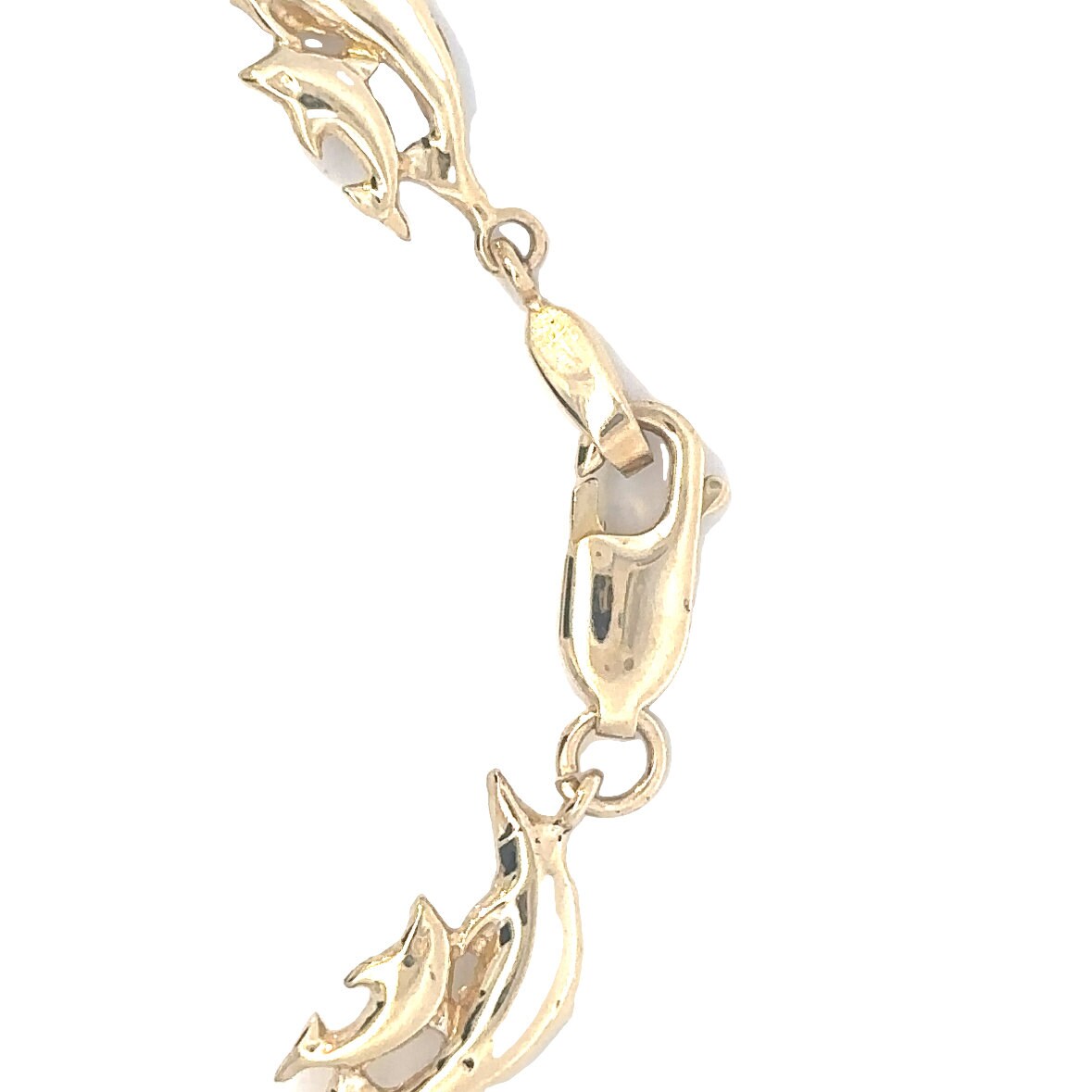 14kt yellow gold dolphin bracelet vintage