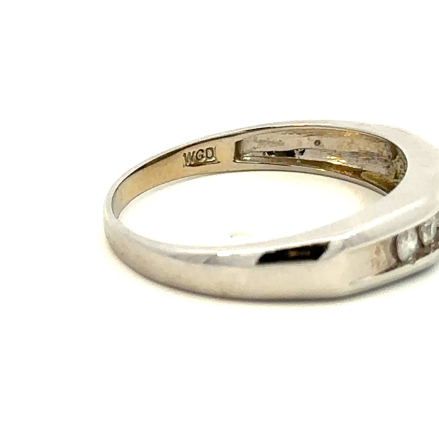 Vintage 14kt Channel Set Diamond men's wedding band