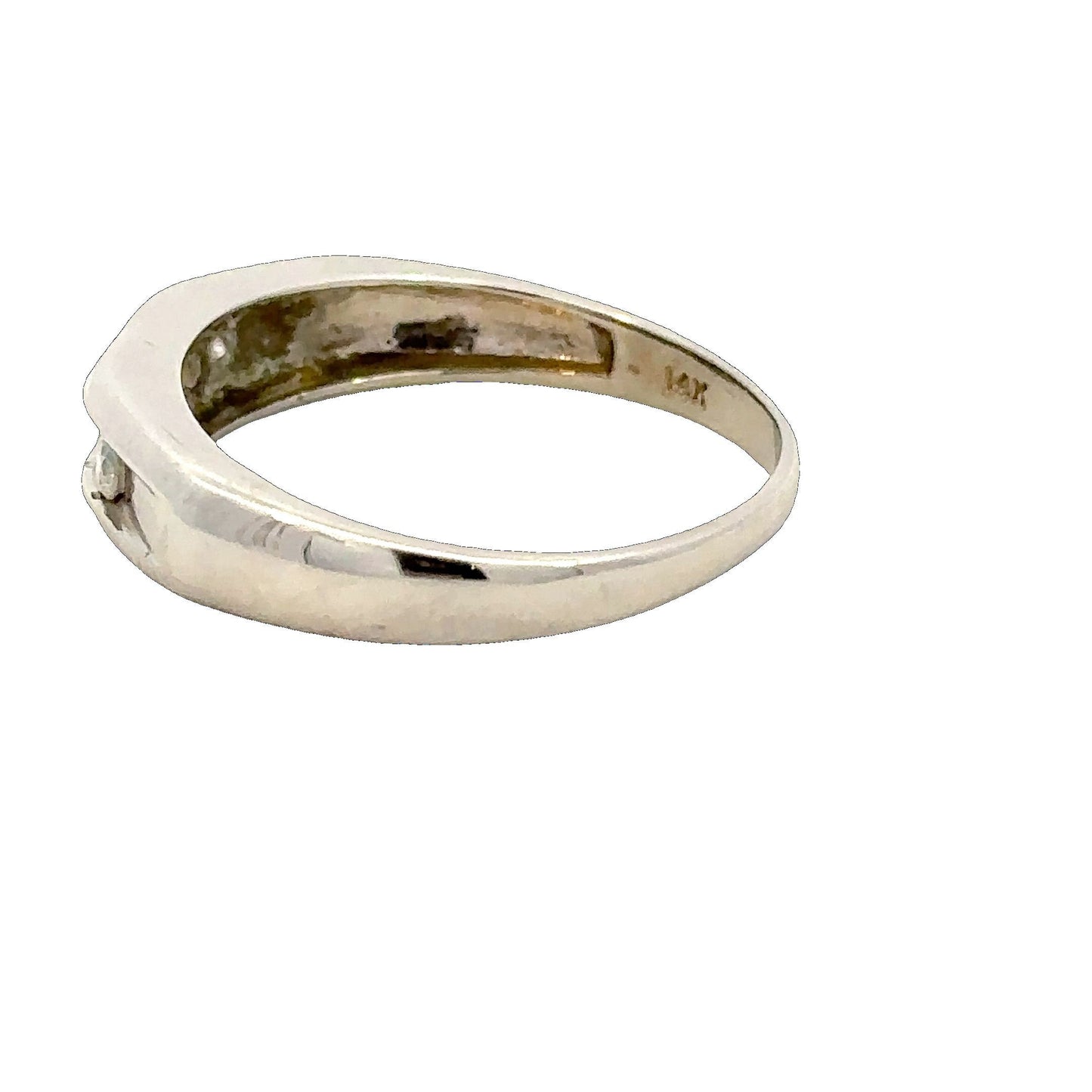 Vintage 14kt Channel Set Diamond men's wedding band