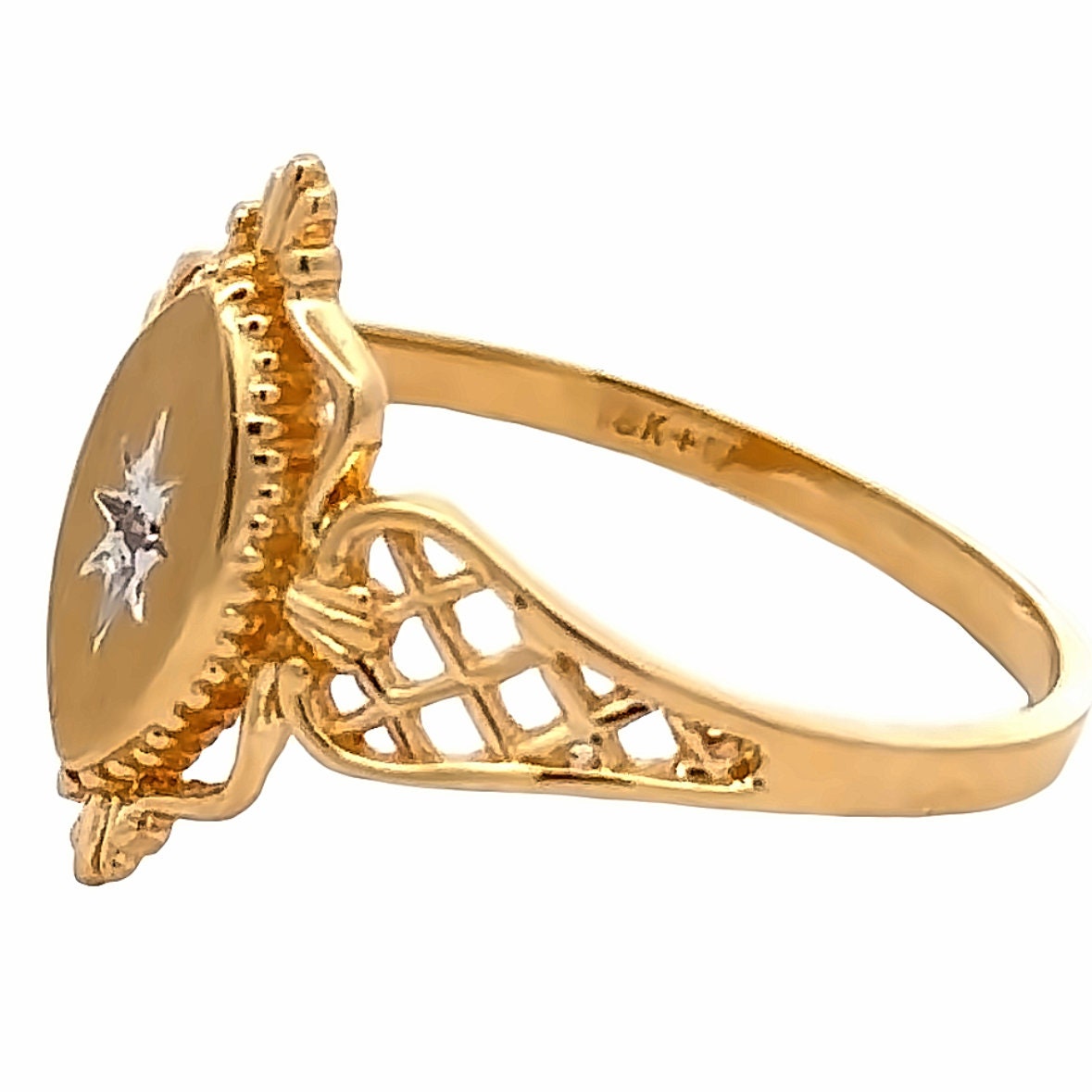 18kt yellowgold   solid gold  vintage ring