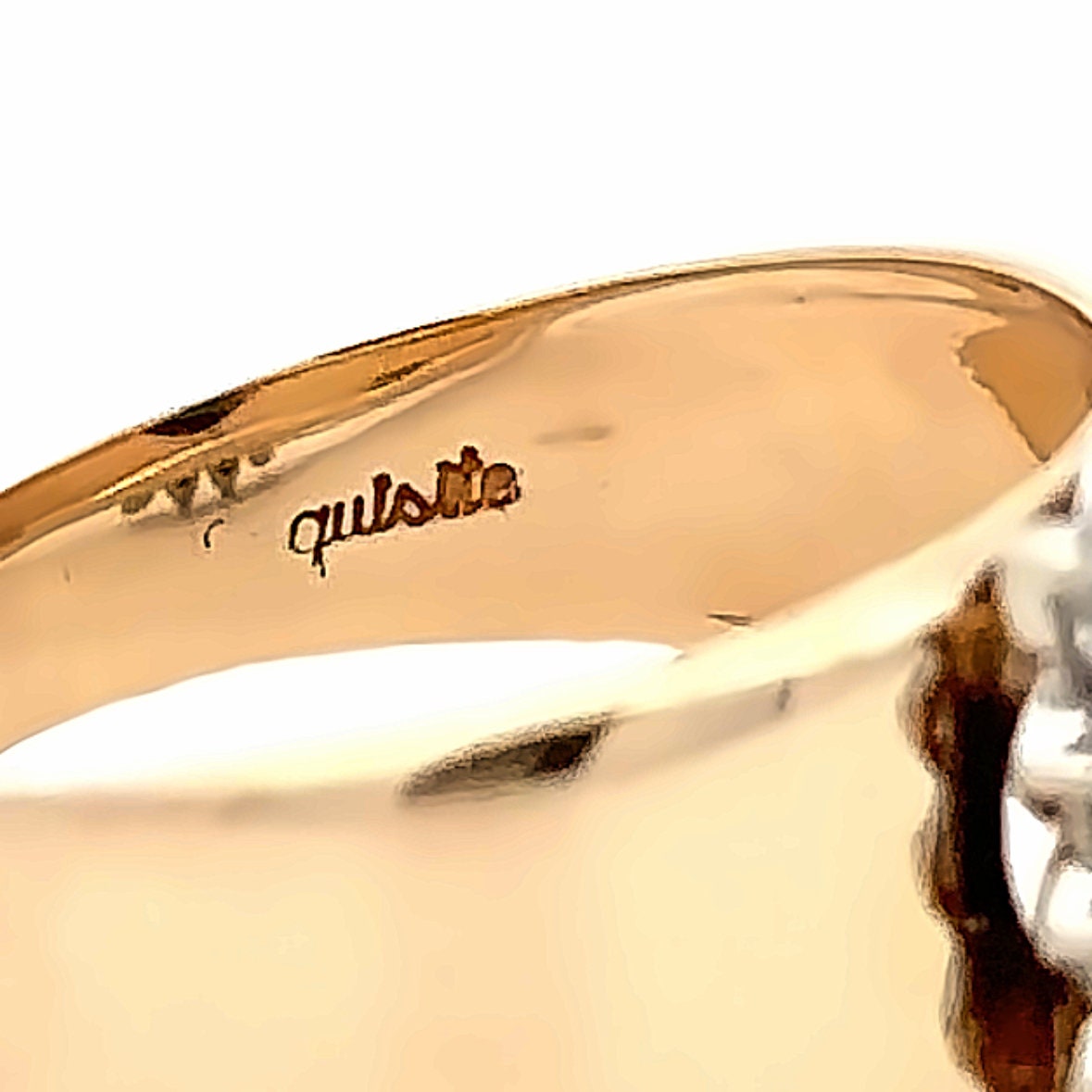14kt onyx and diamond  vintage ring solid gold