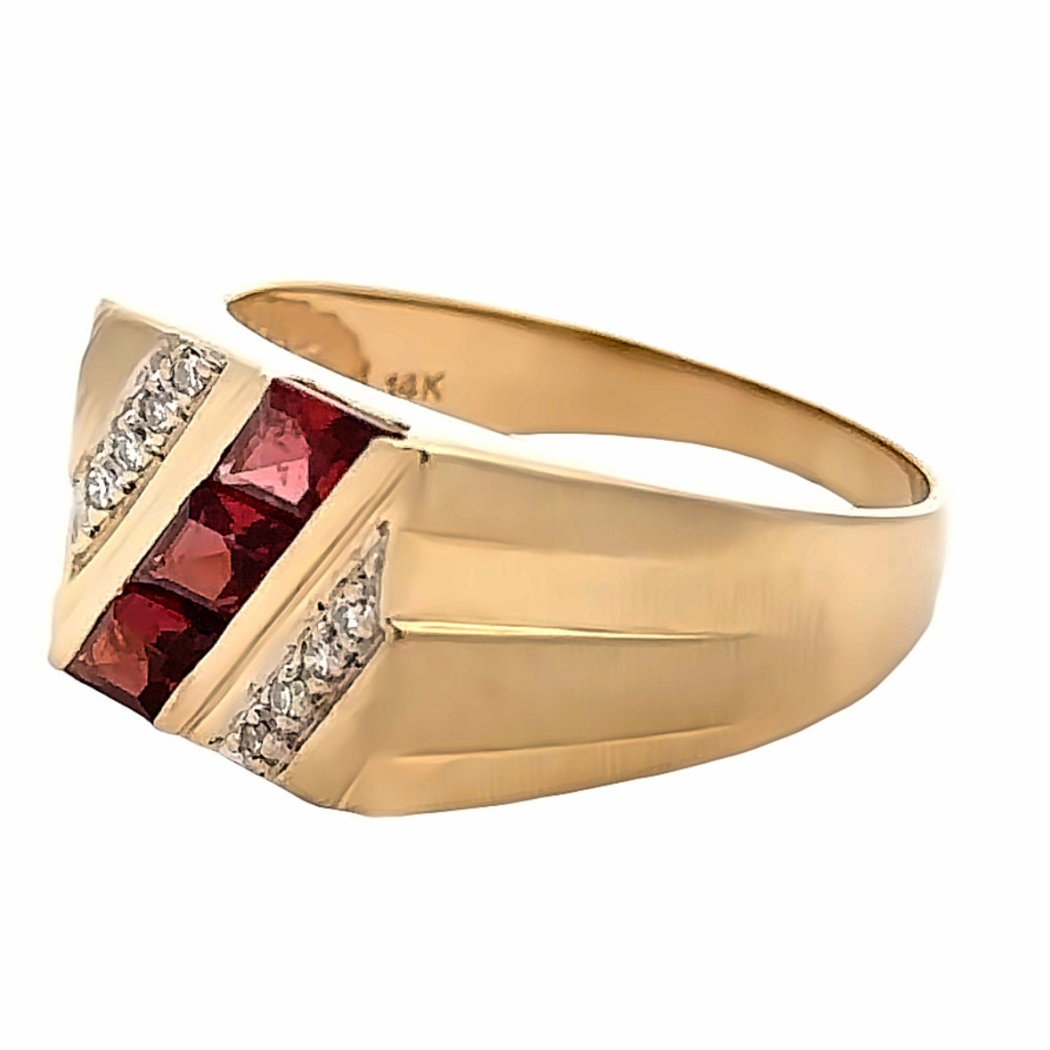 garnet ring vintage solid gold14kt vintage