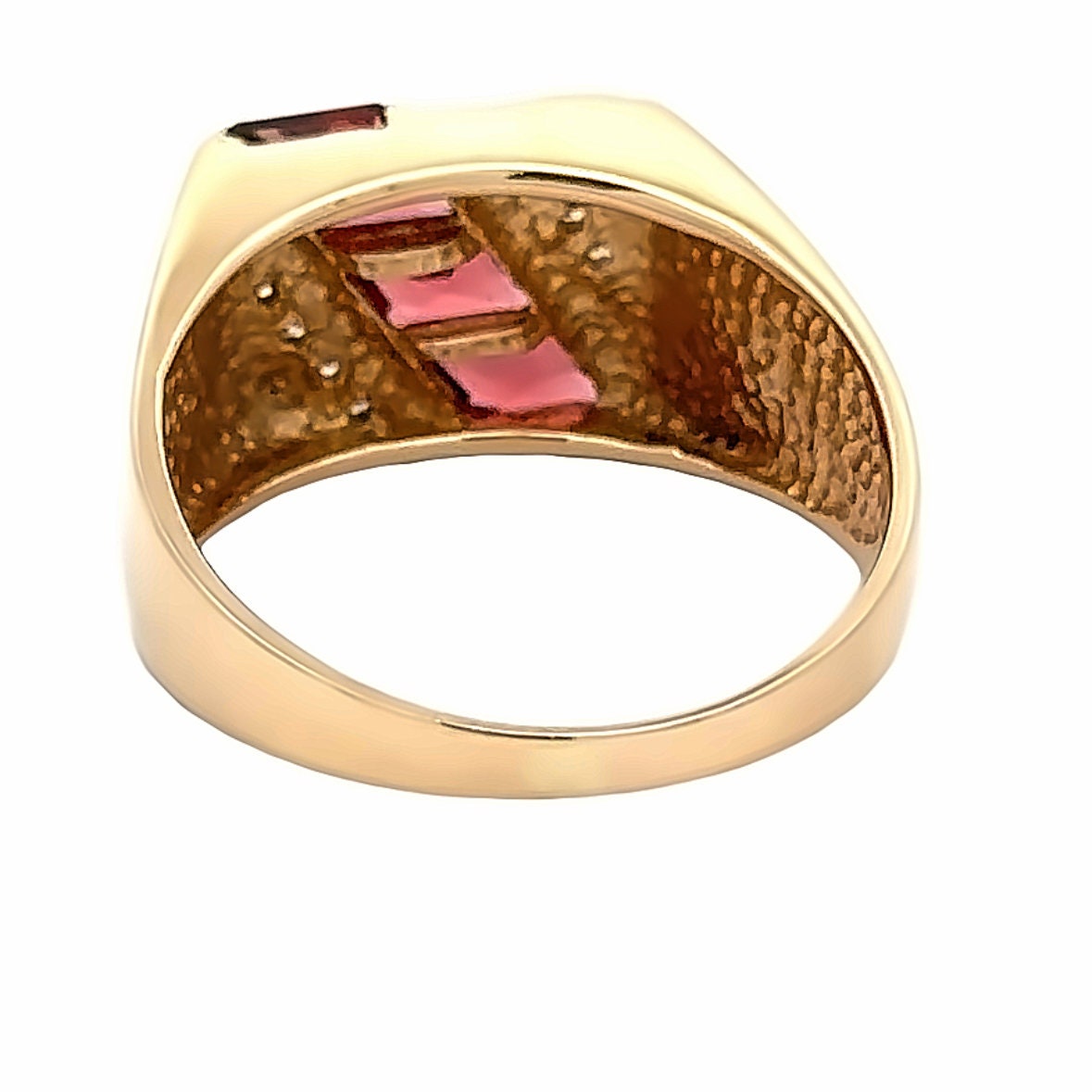 garnet ring vintage solid gold14kt vintage