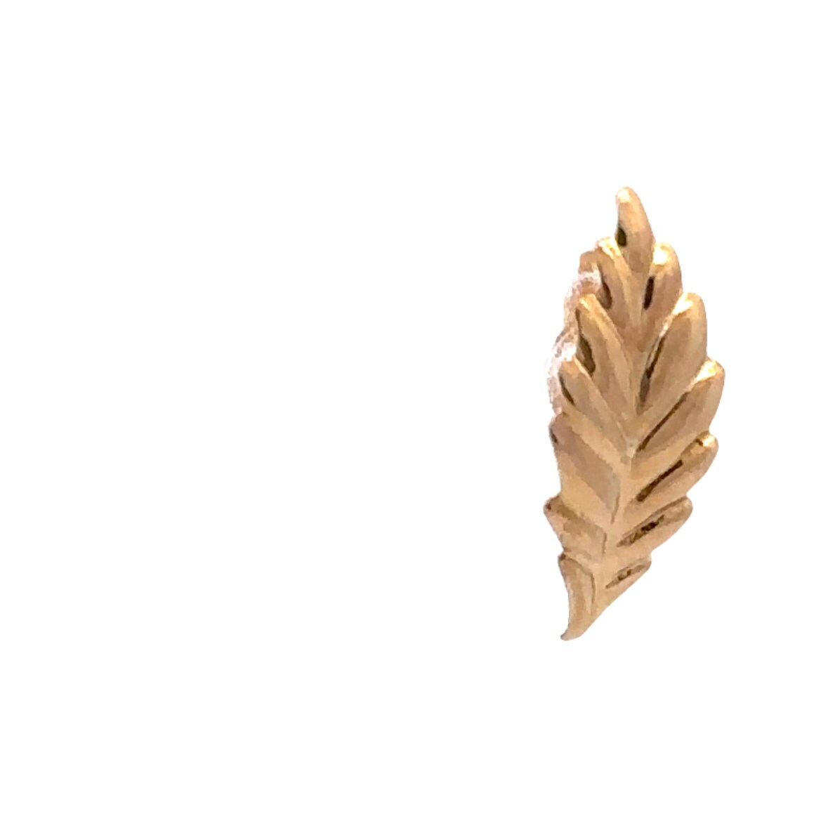 14kt Yellow Gold Vintage Pierced Leaf Earrings