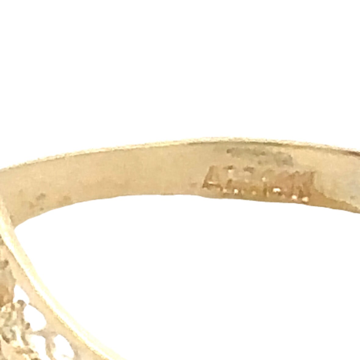 14kt yellow solid gold garnet ring vintage