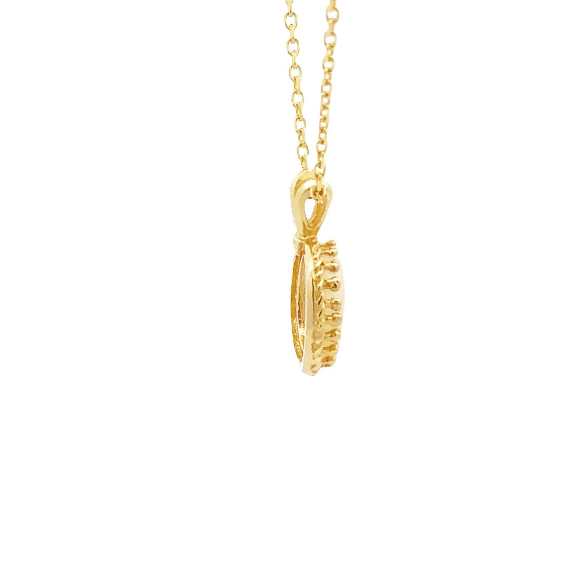14kt yellow solid gold genuine opal vintage pendant