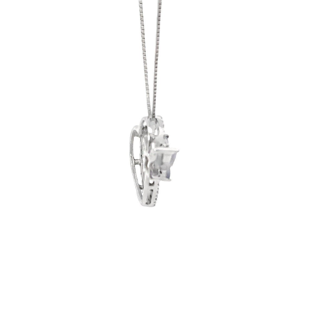 white gold heart with tanzinite butterfly10kt solid gold