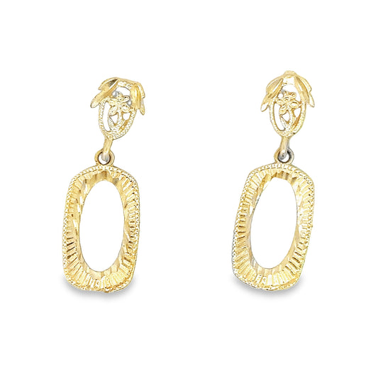 14kt yellow gold earrings vintage